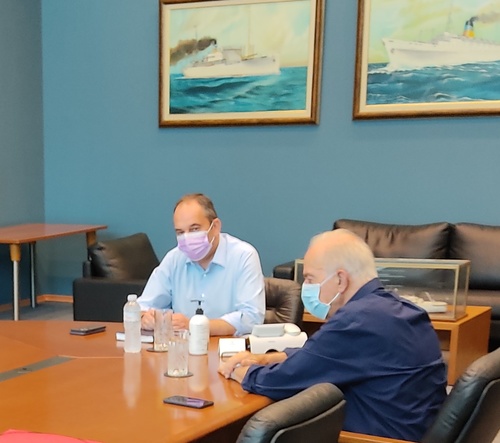 Δήμαρχος Ηρακλείου Βασίλης Λαμπρινός - Υπουργός Ναυτιλίας Γιάννης Πλακιωτάκης