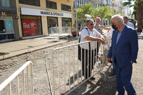  Αυτοψία του Δημάρχου Ηρακλείου Βασίλη Λαμπρινού στο έργο ανάπλασης του κέντρου 