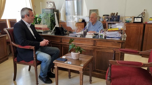 Συνάντηση του Δημάρχου Ηρακλείου Βασίλη Λαμπρινού με τον Βουλευτή του ΣΥΡΙΖΑ Χάρη Μαμουλάκη
